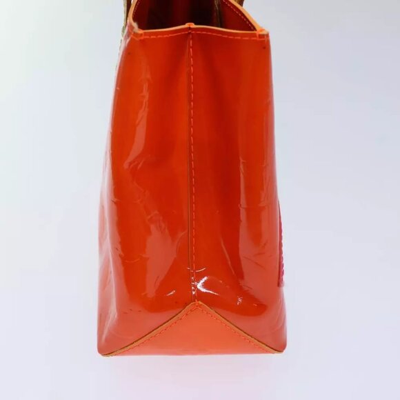 LOUIS VUITTON Monogram Vernis Fluo Reade PM Hand Bag Red LV Auth - Picture 9 of 16